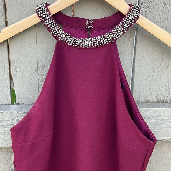 Lulu's Cocktail Dress Prom Homecoming Formal Maroon Dress Sz S - Picture 2 of 6